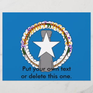 Flyer mit Fahne auf den nördlichen Marianeninseln