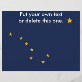 Flyer mit Fahne von Alaska, USA