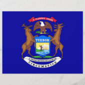 Flyer mit Fahne von Michigan, USA (Hinten)