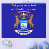 Flyer mit Fahne von Michigan, USA (Einzeln)