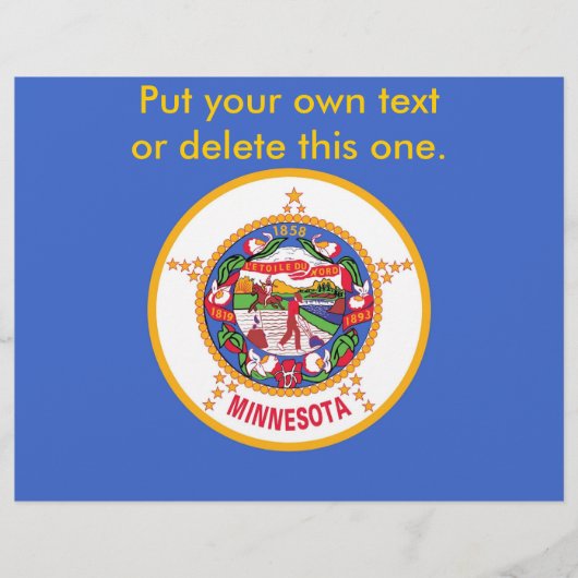 Flyer mit Fahne von Minnesota, USA (Vorne)