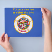 Flyer mit Fahne von Minnesota, USA (Hand)