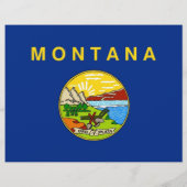 Flyer mit Fahne von Montana, USA (Hinten)