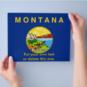 Flyer mit Fahne von Montana, USA (Hand)