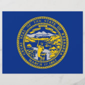 Flyer mit Fahne von Nebraska, USA (Hinten)