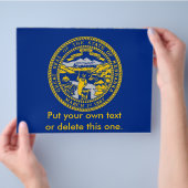 Flyer mit Fahne von Nebraska, USA (Hand)