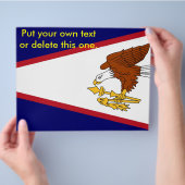 Flyer mit Flag von Amerikanisch-Samoa, USA (Hand)
