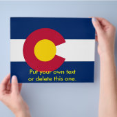 Flyer mit Flag von Colorado, USA (Hand)