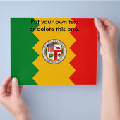 Flyer mit Flag von Los Angeles, Kalifornien, USA (Hand)
