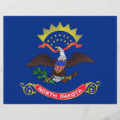 Flyer mit Flag von North Dakota, USA (Hinten)
