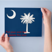 Flyer mit Flag von South Carolina, USA (Hand)
