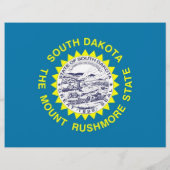 Flyer mit Flag von South Dakota, USA (Hinten)