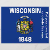 Flyer mit Flag von Wisconsin, USA (Vorne)