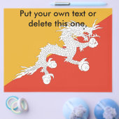 Flyer mit Flagge Bhutans (Einzeln)