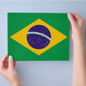 Flyer mit Flagge Brasiliens (Hand)
