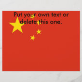 Flyer mit Flagge der China (Vorne)