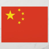Flyer mit Flagge der China (Hinten)