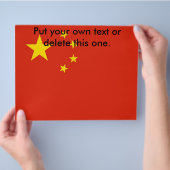 Flyer mit Flagge der China (Hand)