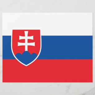 Flyer mit Flagge der Slowakei