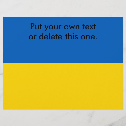 Flyer mit Flagge der Ukraine (Vorne)