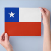 Flyer mit Flagge des Chilen (Hand)