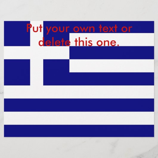 Flyer mit Flagge Griechenlands (Vorne)