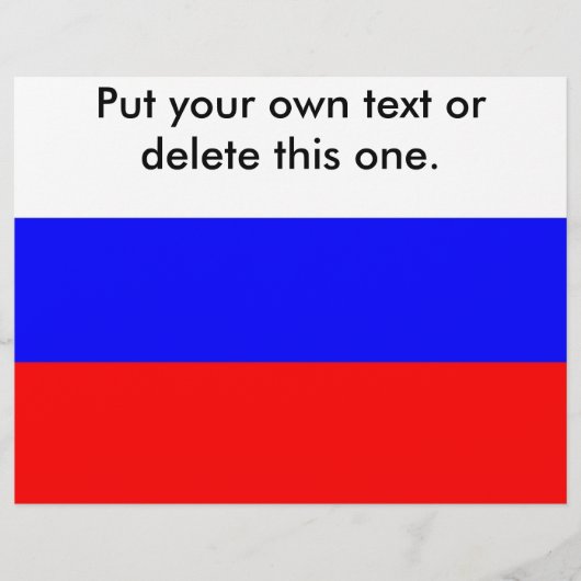 Flyer mit Flagge Russlands (Vorne)