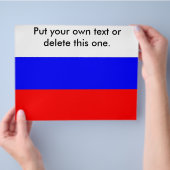 Flyer mit Flagge Russlands (Hand)