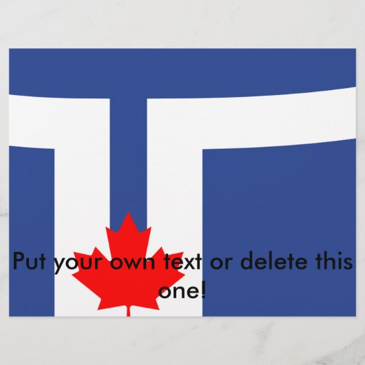 Flyer mit Flagge Torontos, Kanada (Hinten)