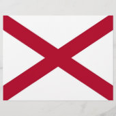 Flyer mit Flagge von Alabama, USA (Hinten)