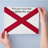 Flyer mit Flagge von Alabama, USA (Hand)