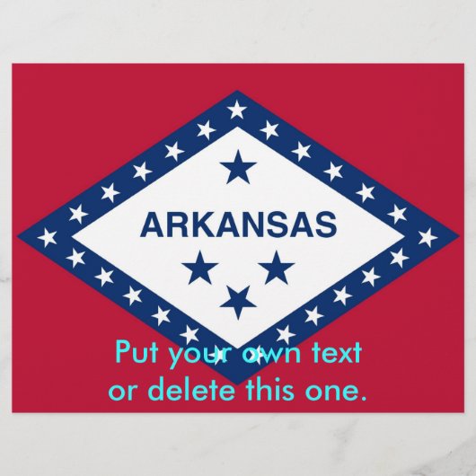 Flyer mit Flagge von Arkansas, USA (Vorne)
