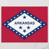Flyer mit Flagge von Arkansas, USA (Hinten)