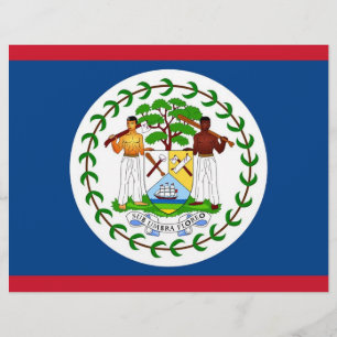 Flyer mit Flagge von Belize
