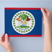 Flyer mit Flagge von Belize (Hand)