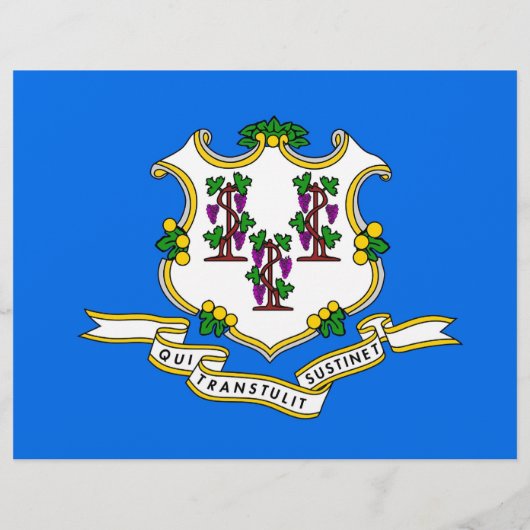 Flyer mit Flagge von Connecticut, USA (Hinten)