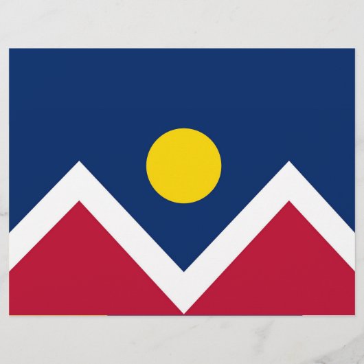 Flyer mit Flagge von Denver, Colorado, USA (Hinten)