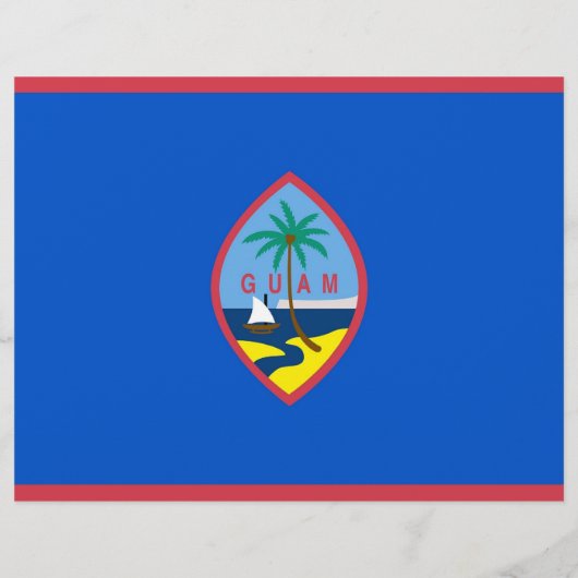 Flyer mit Flagge von Guam, USA (Hinten)