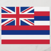 Flyer mit Flagge von Hawaii, USA (Hinten)