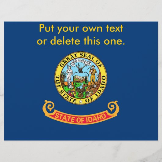 Flyer mit Flagge von Idaho, USA (Vorne)