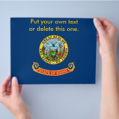 Flyer mit Flagge von Idaho, USA (Hand)
