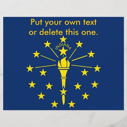 Flyer mit Flagge von Indiana, USA (Vorne)