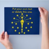 Flyer mit Flagge von Indiana, USA (Hand)