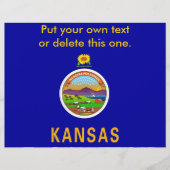 Flyer mit Flagge von Kansas, USA (Vorne)