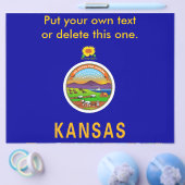 Flyer mit Flagge von Kansas, USA (Einzeln)
