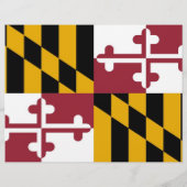 Flyer mit Flagge von Maryland, USA (Hinten)