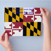 Flyer mit Flagge von Maryland, USA (Hand)