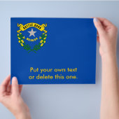 Flyer mit Flagge von Nevada, USA (Hand)