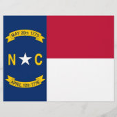 Flyer mit Flagge von North Carolina, USA (Hinten)