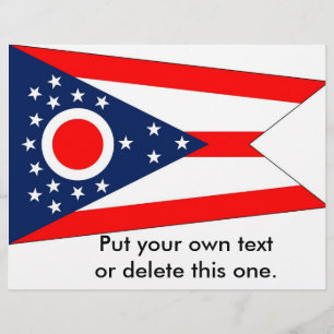 Flyer mit Flagge von Ohio, USA